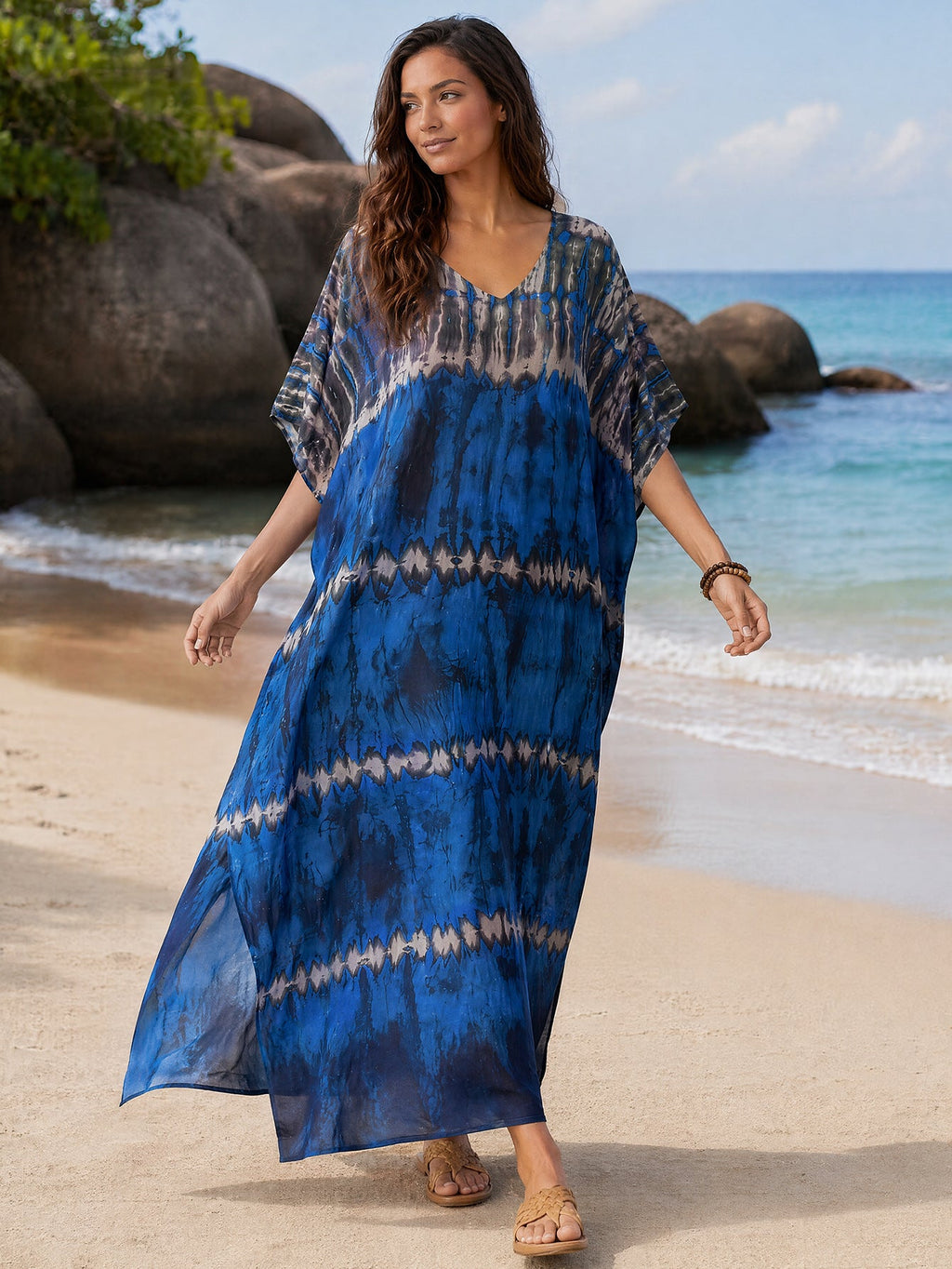 Kaftan Dresses For Women Plus Size Long Bathing Suit Cover Up Beach Dress Loungewear