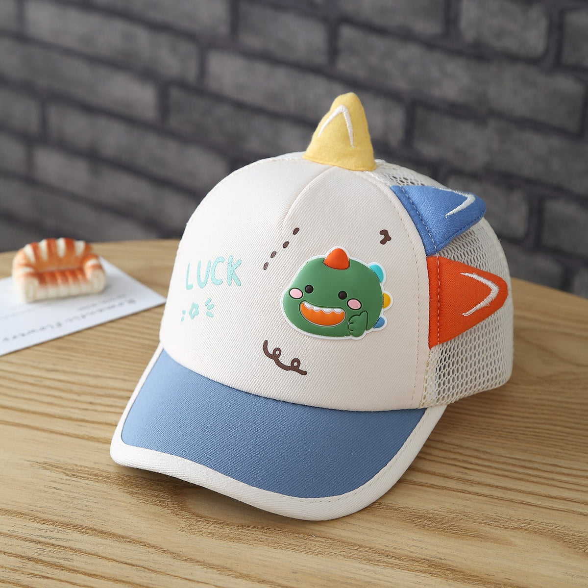 Spring And Summer Children's Cartoon Scary Headwear With Net Fabric, Soft Style, Cute Design. Perfect For Outdoor Activities, It Offers Shade And Protection From The Sun.