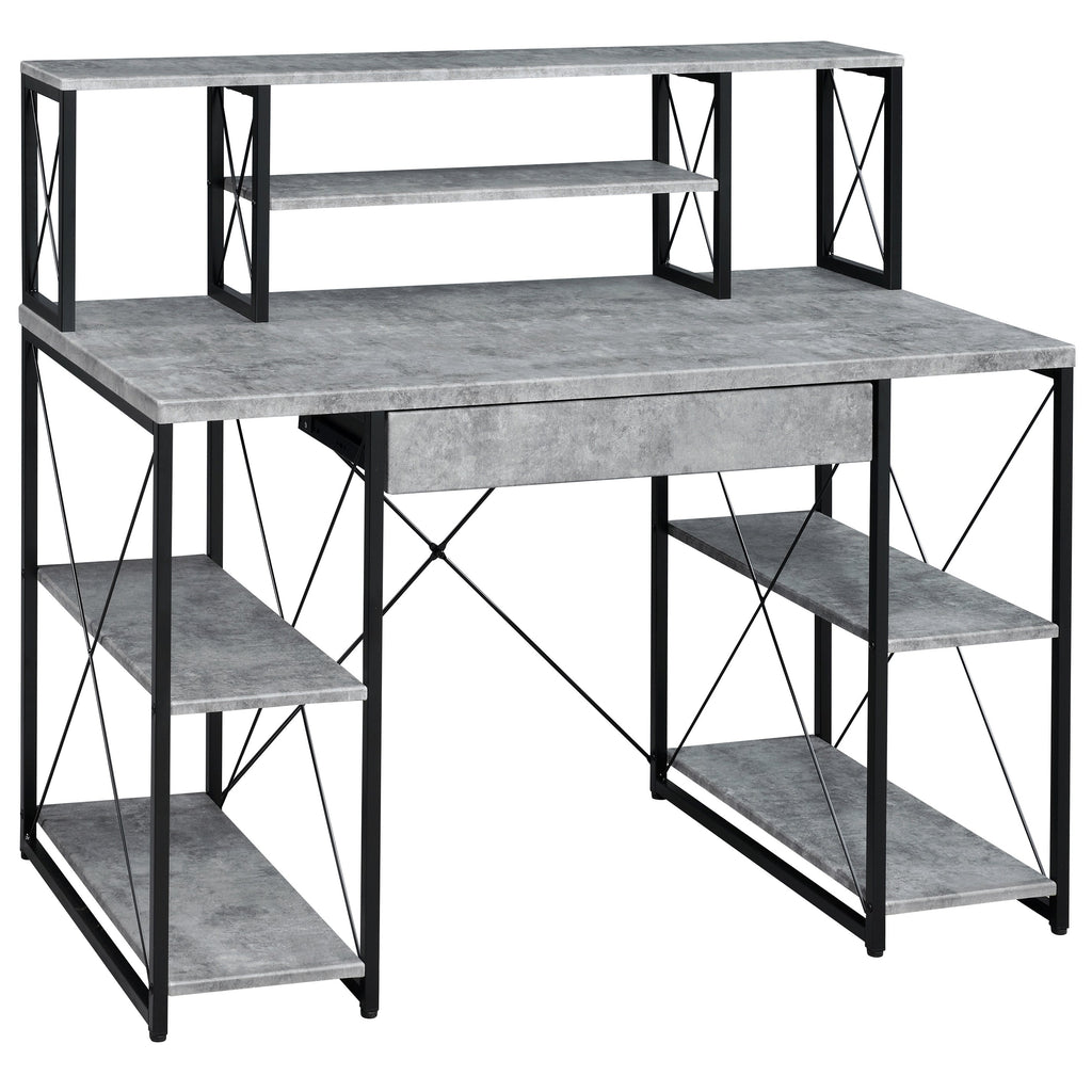 Grey and Black Writing Desk