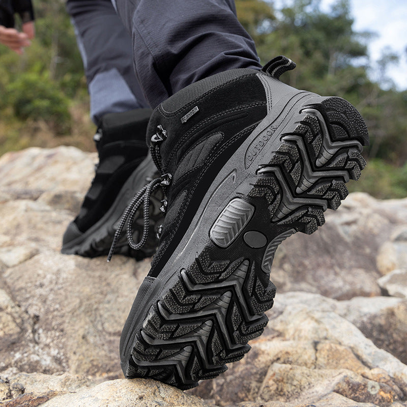 Couple's High-top Breathable Waterproof Non-slip Camping Leisure Mountaineering Shoes