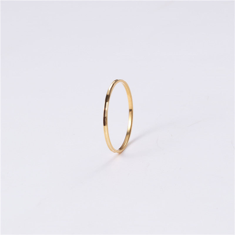 Titanium Steel Gold Plating 18K Gold Ring