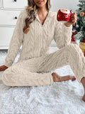 Loose Jacquard Warm Suit Warm Home Clothes