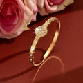 Geometric Zircon Stainless Steel Bangle Snake Bone Buckle Women Wrist Jewelry For Daily Dating Banquet Party Occasions