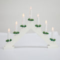 Christmas Window Decorations Wooden Candlesticks