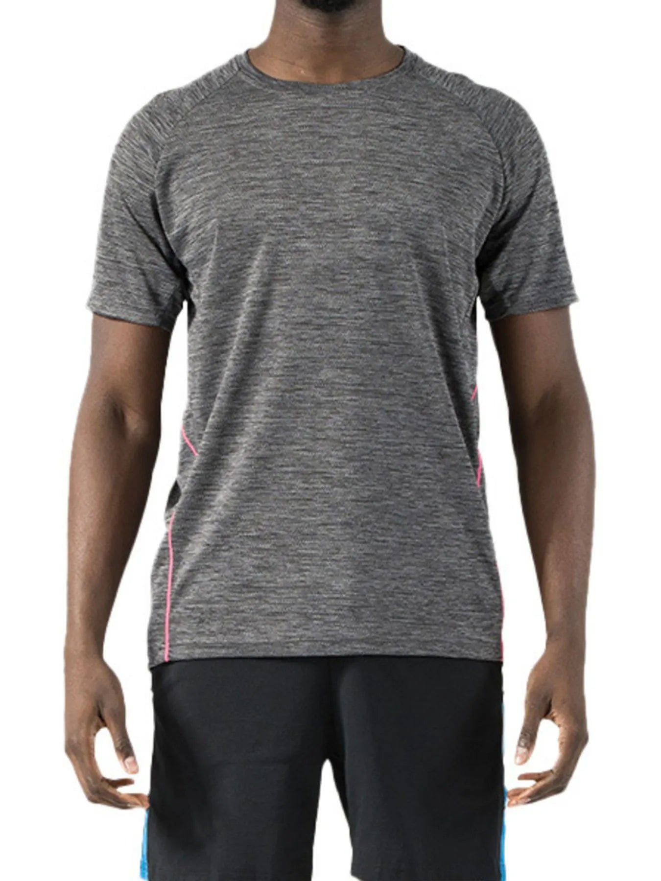 Men's Plus Size Round Neck Short Sleeve Active T-Shirt