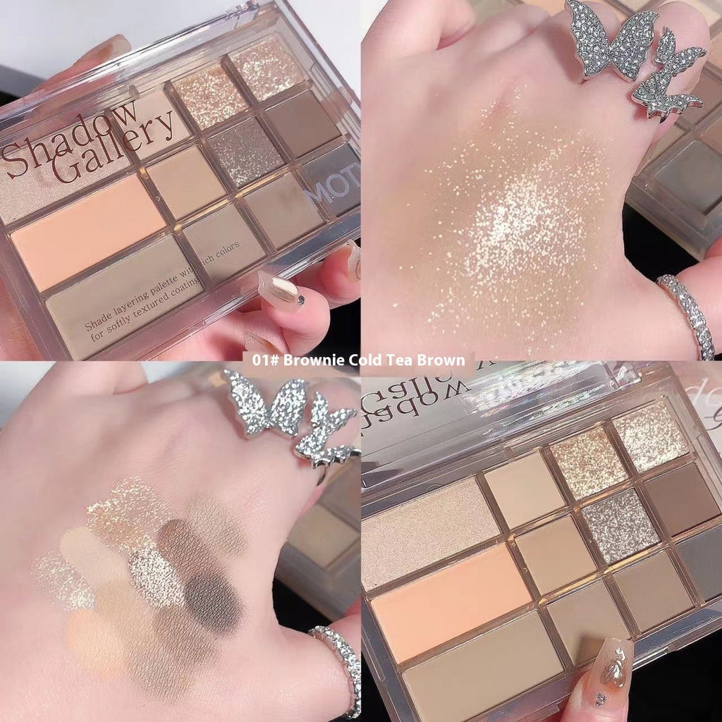 Earth Color Shimmer Matte Eye Shadow Plate