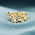 Niche Instagram-style Geometric Delicate Multi-layer Ring