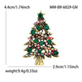 New European And American-style Christmas Tree Alloy Oil-drop Brooch