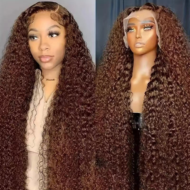 13x6 Front Lace Wig Female Medium Long Curly Hair Hair Cover