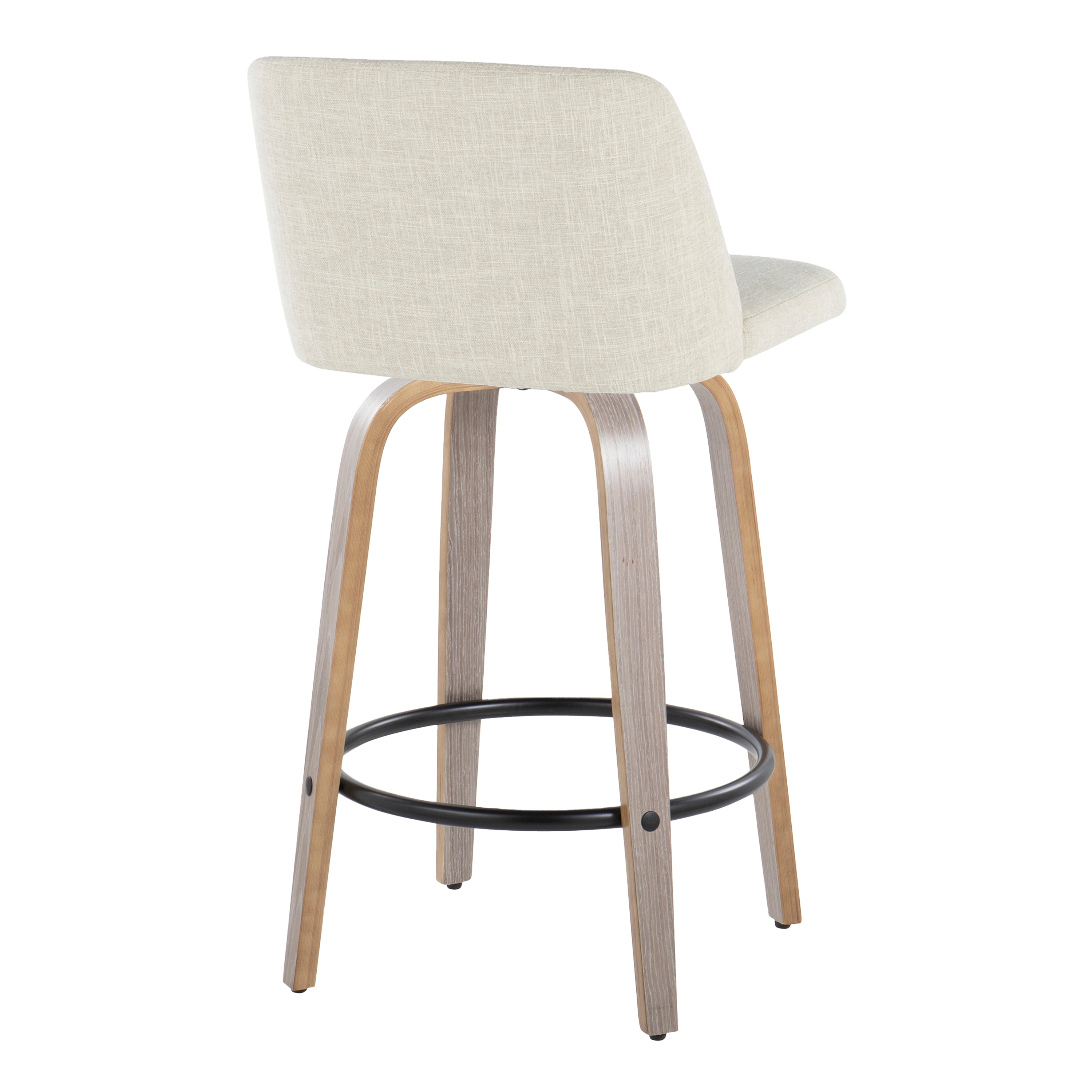 26" Contemporary Fixed-Height Counter Stool with Swivel