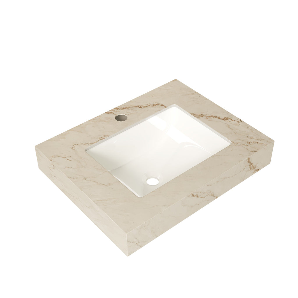 24" Bathroom Sink with Sintered Stone Countertop