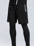 Men's Plus Size Elastic Waist Active Shorts