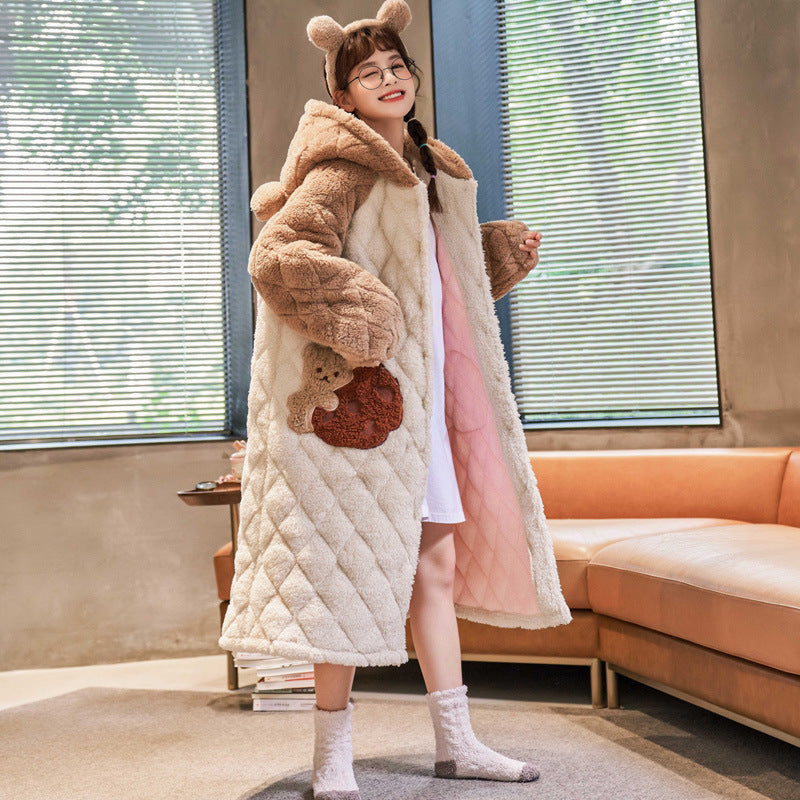 Wearable Warm Winter Home Clothing Set