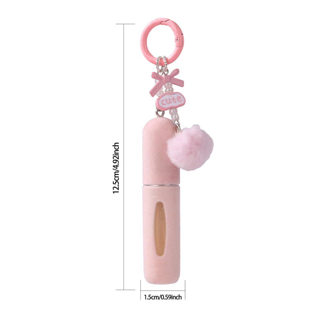 Plush Bag Charm Perfume Bottle Girly Keychain
