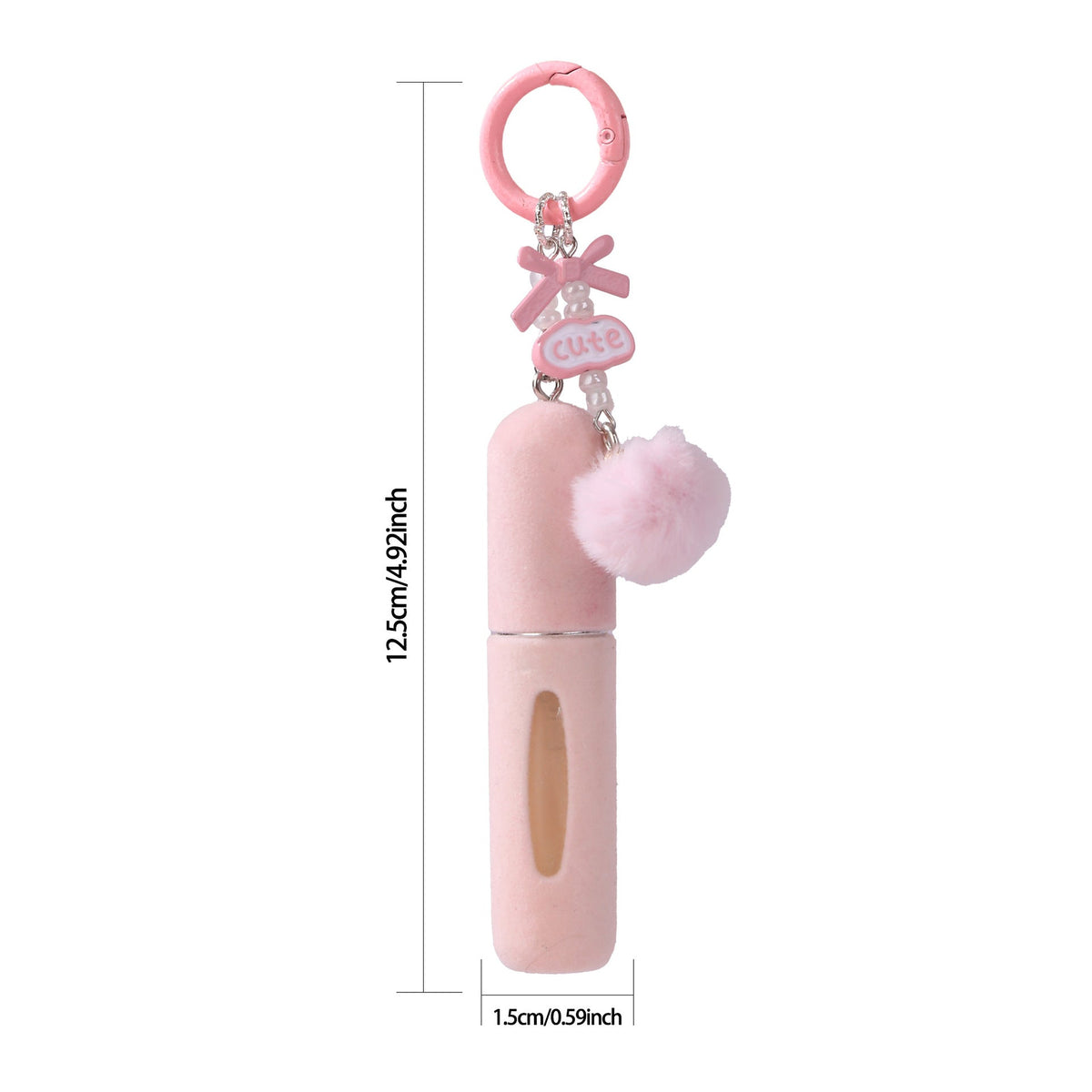 Plush Bag Charm Perfume Bottle Girly Keychain