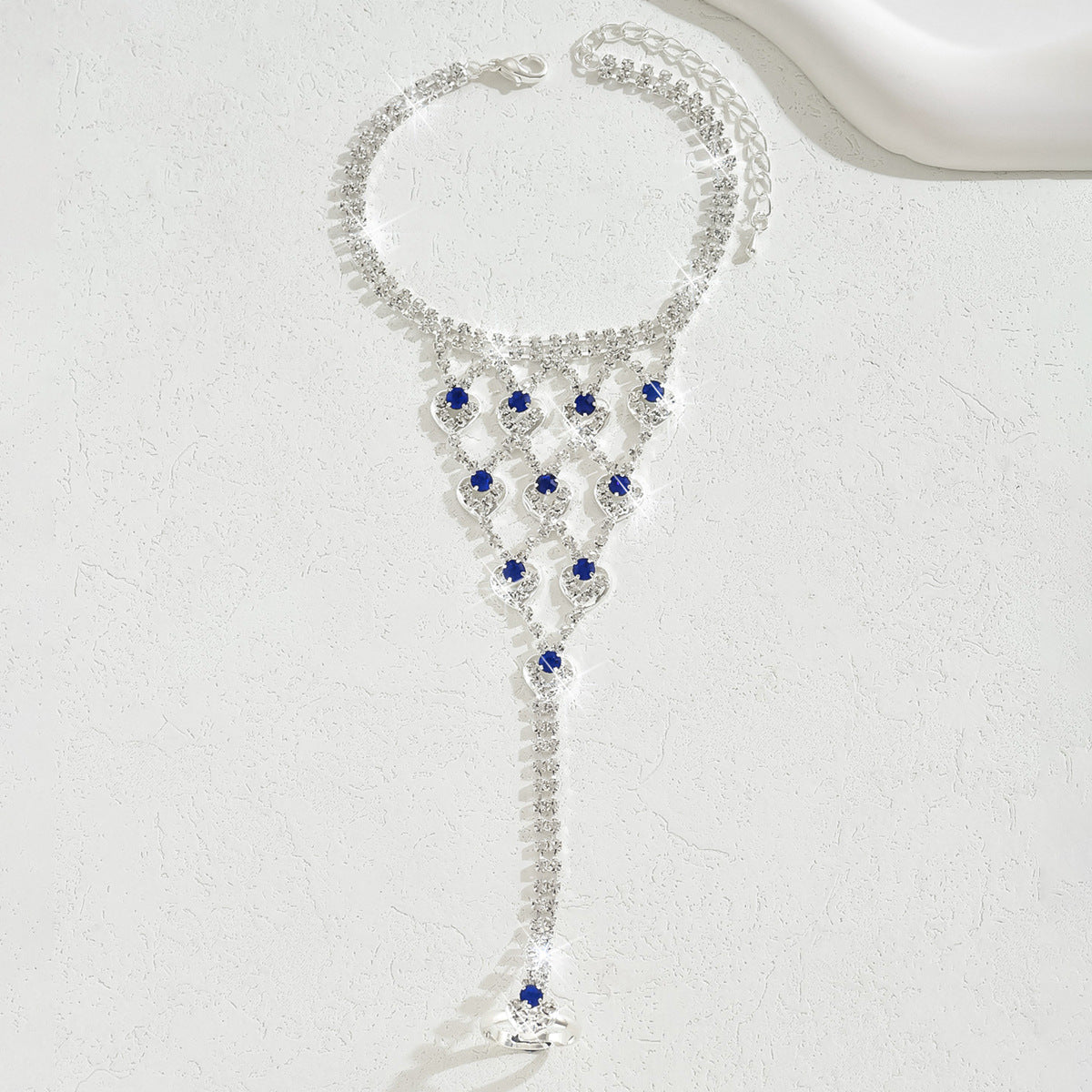 2026 New Sweet Heart-Shaped Tassel Ankle Bracelet Fashion Cross-Border Hot-Selling Diamond-Encrusted Heart Foot Jewelry Wholesale