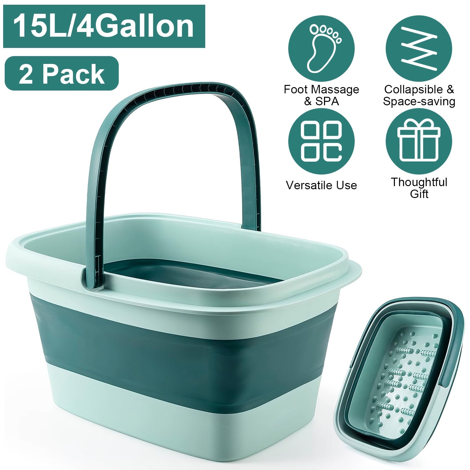 Collapsible Foot Bath Basin - Foldable Foot Tub