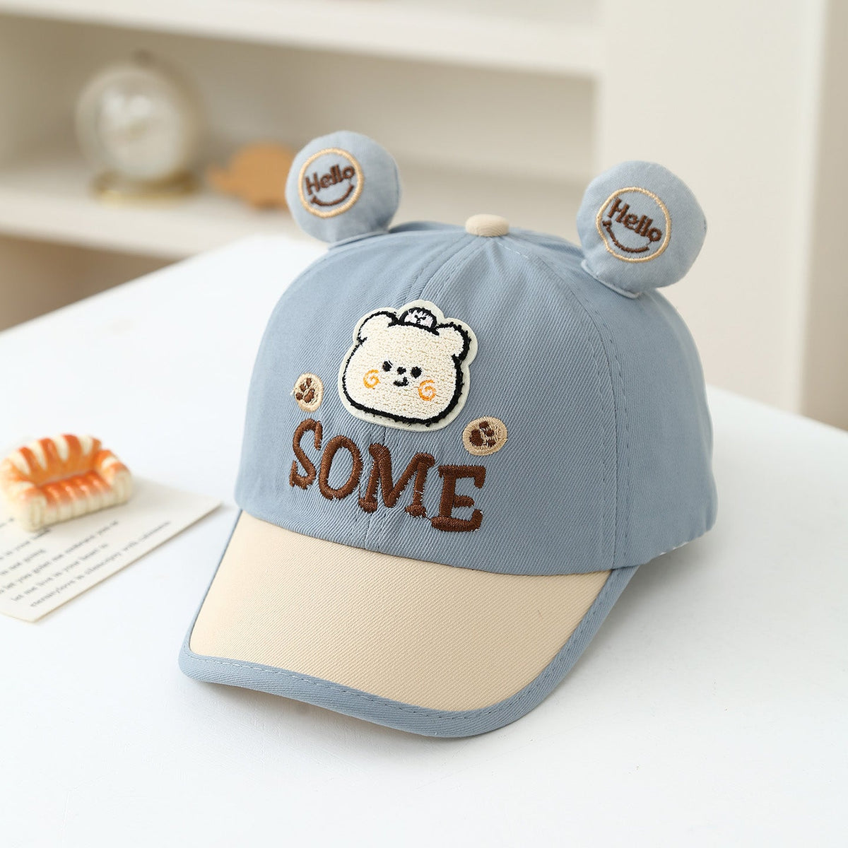 Summer New Cute Little Bear Embroidered Lettered Baby Baseball Cap - A Cartoonish, Fresh And Cool Sun Hat For Kids