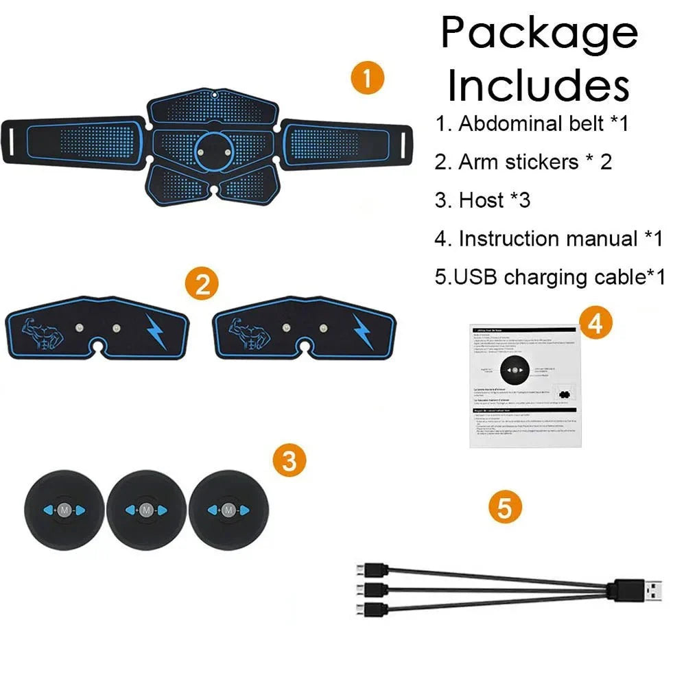 USB Rechargeable EMS Ab Stimulator – Muscle Toner