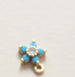 Five-Petal Flower Pendant With Zircon Inlays