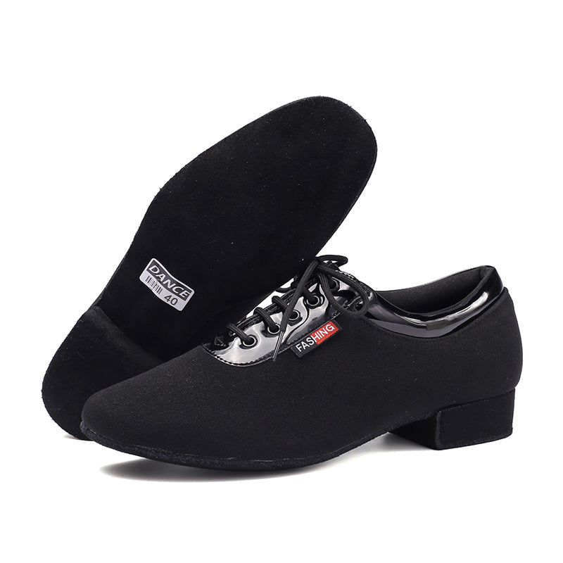 Wupamo Mens Modern Dance Shoes For Waltz, Tango, And Ballroom Dancing Indoor Soft-soled Shoes In Larger Sizes
