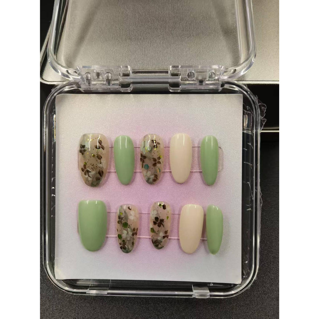 1040- Handmade press on nails fake nails removable Handmade Drawing Nails