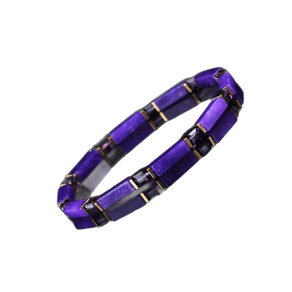 Long Strip-shaped Natural Stone Bead Bracelet