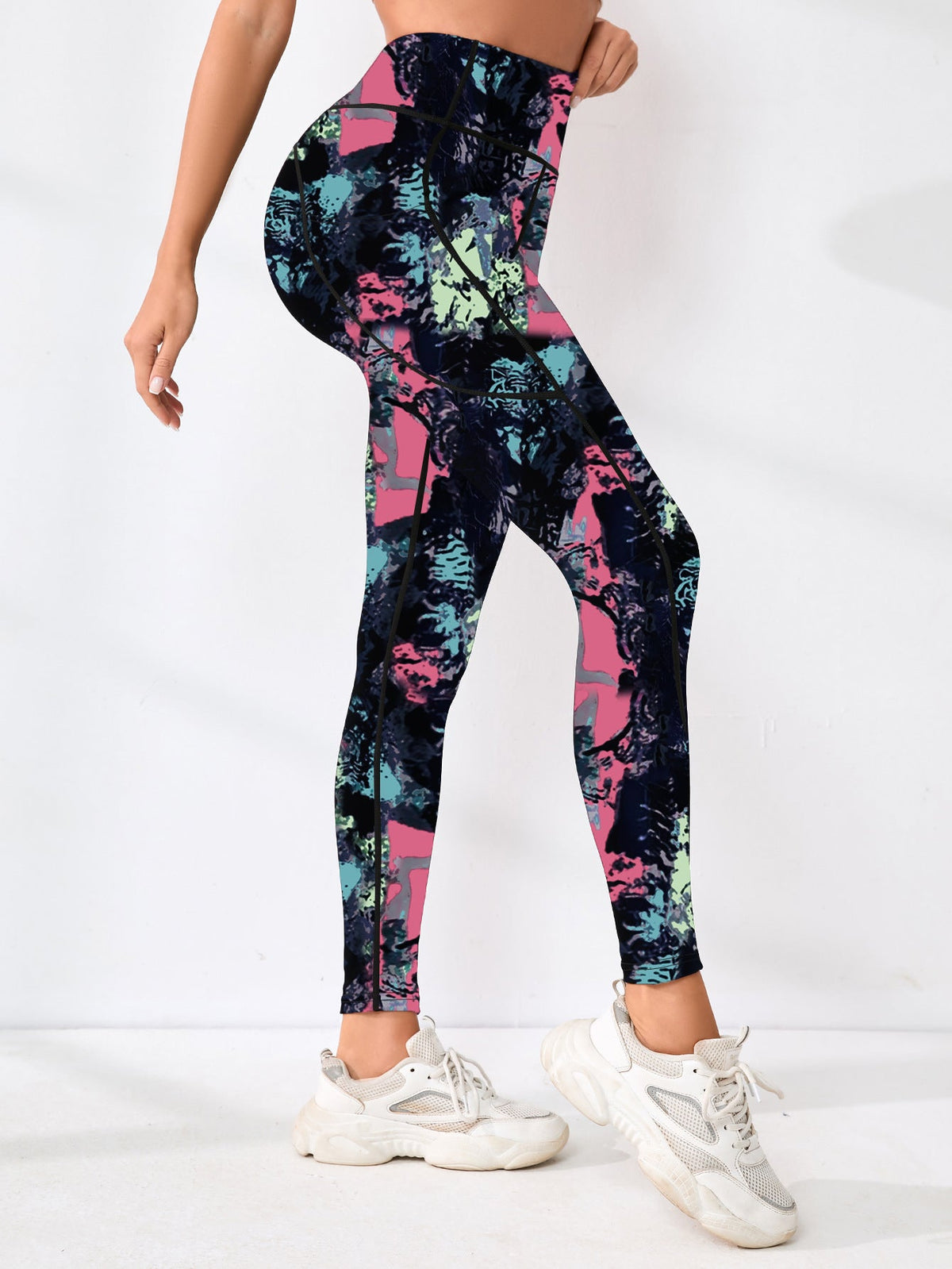 Cross-Border Yoga Pants Hot-Selling High-Waisted Leggings Fitness European And American Digital Print Butt-Lifting Slim-Fit Outdoor Sports Pants For Women