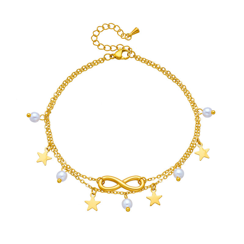 Fashionable Vintage Multi-layered Tassel Anklet