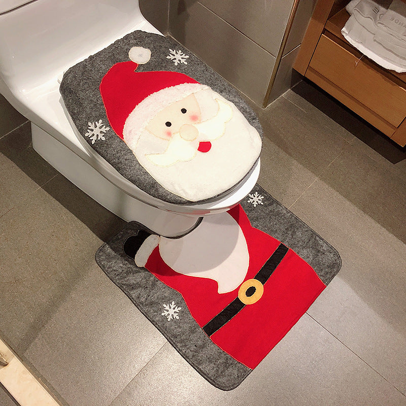New Christmas Decorations Toilet Cover