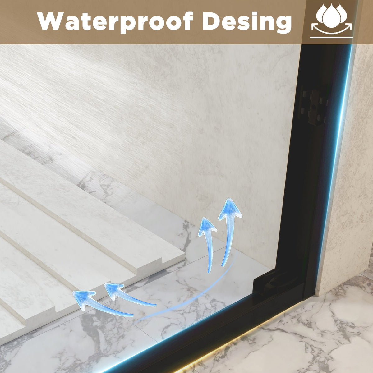 Matte Black Double Sliding Shower Door - 56-60" x 72"