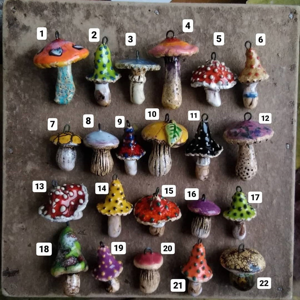 Fashionable Colorful Mushroom Pendant Accessory