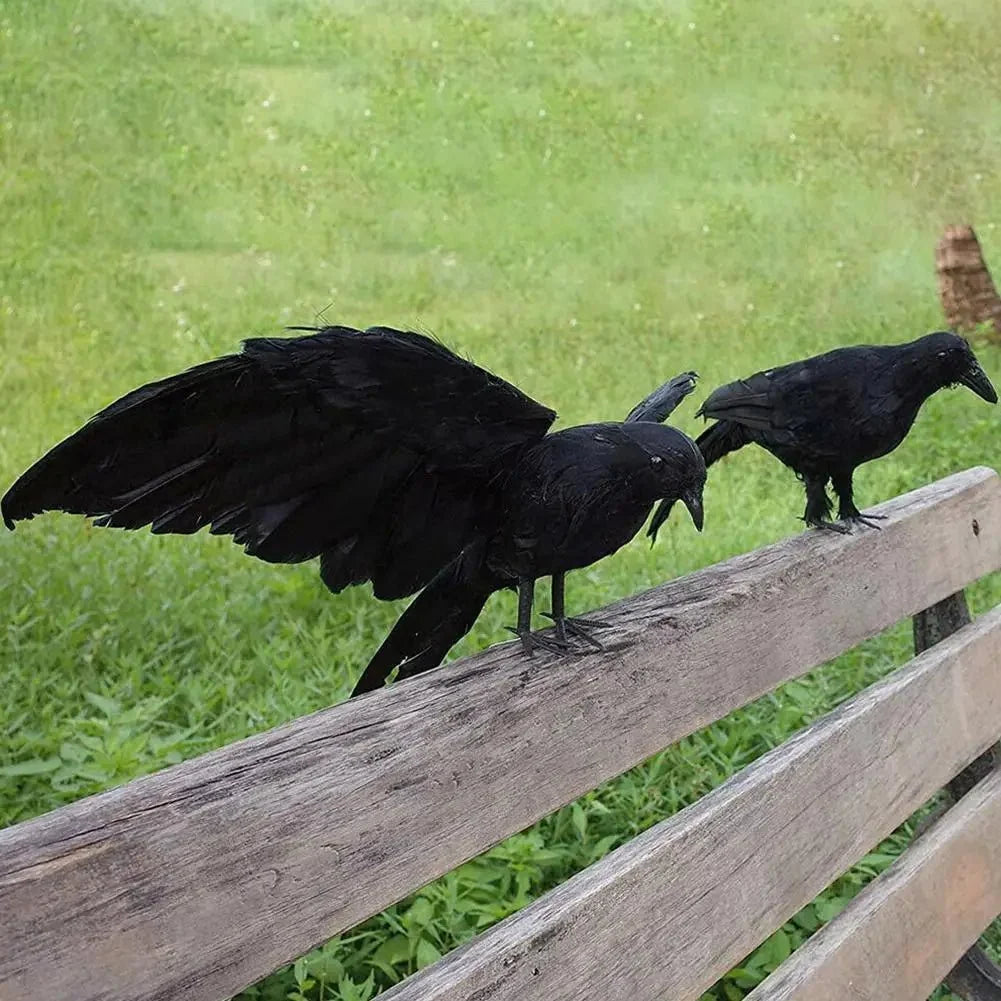 Artificial Black Crow | Halloween Decoration Prop