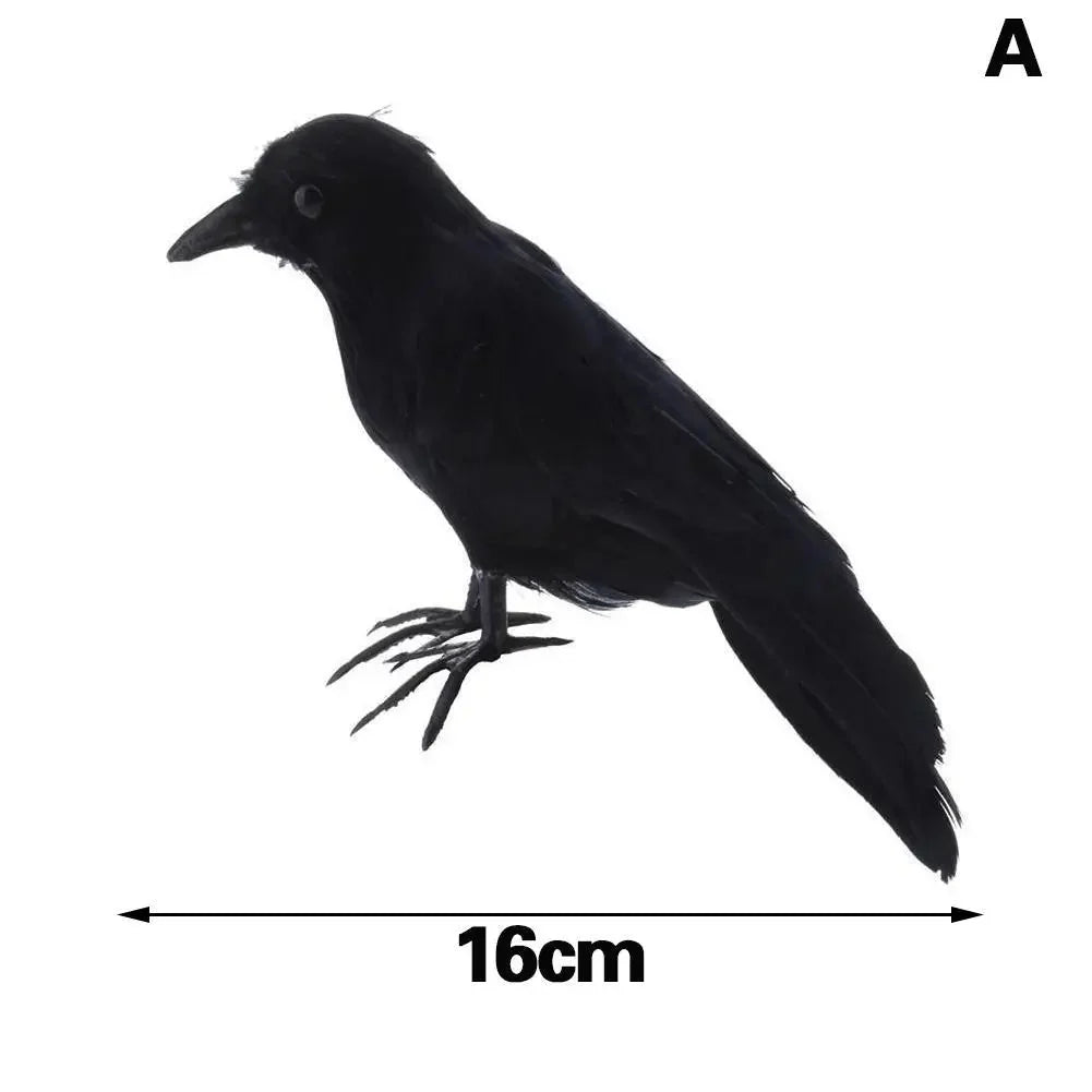 Artificial Black Crow | Halloween Decoration Prop