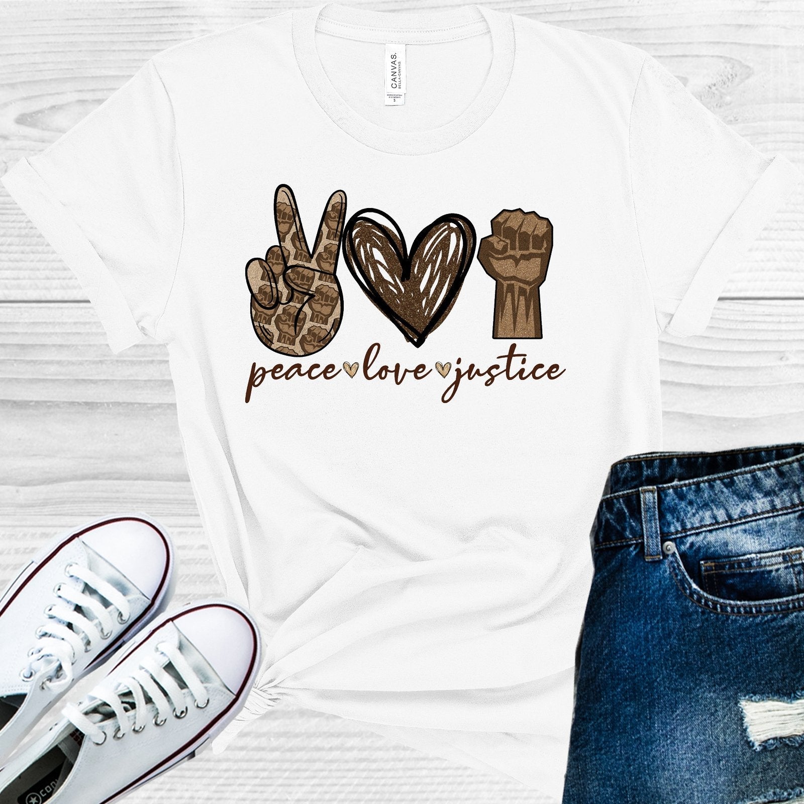 Peace Love Justice Graphic Tee
