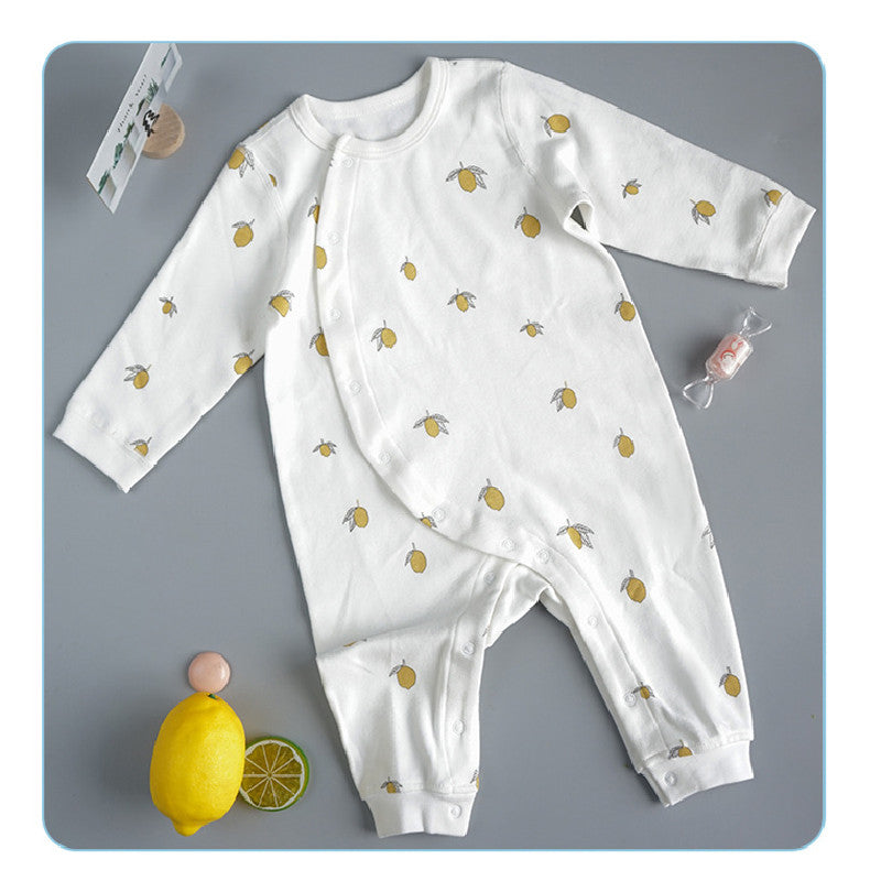 Lemon Organic Cotton Newborn Girl's Jumpsuit