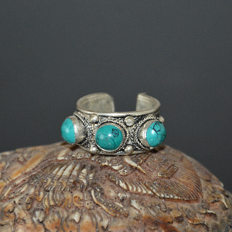 Adjustable Turquoise Ring For Women
