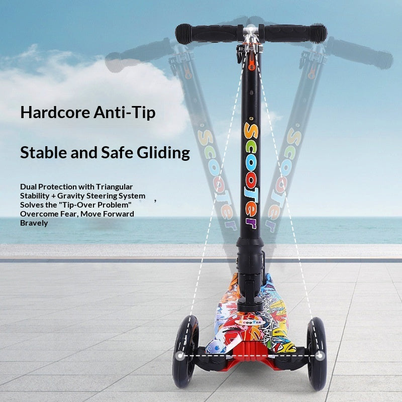Foldable Height-adjustable Childrens Scooter