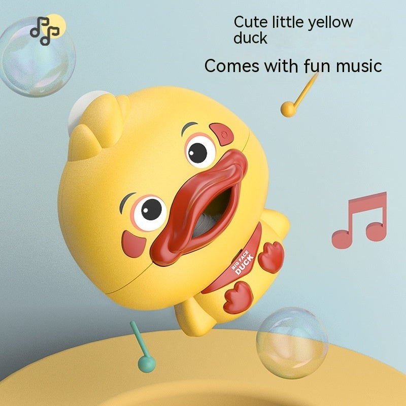 Bathroom Electric Cartoon Bubble Duck One-click Start Continuous Bubble Parent-child Interactive Water Toy