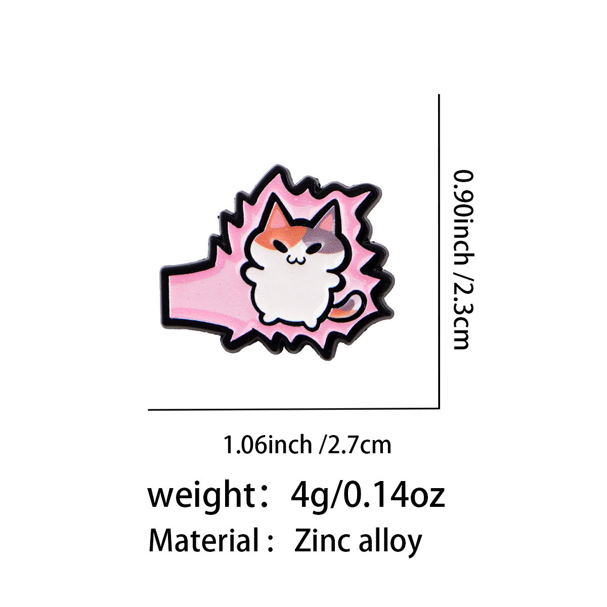 Cat And Fish Brooch Badge For Clothing