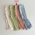 Baby Candy Color Pit Strip Threaded Stretch Trousers Leggings