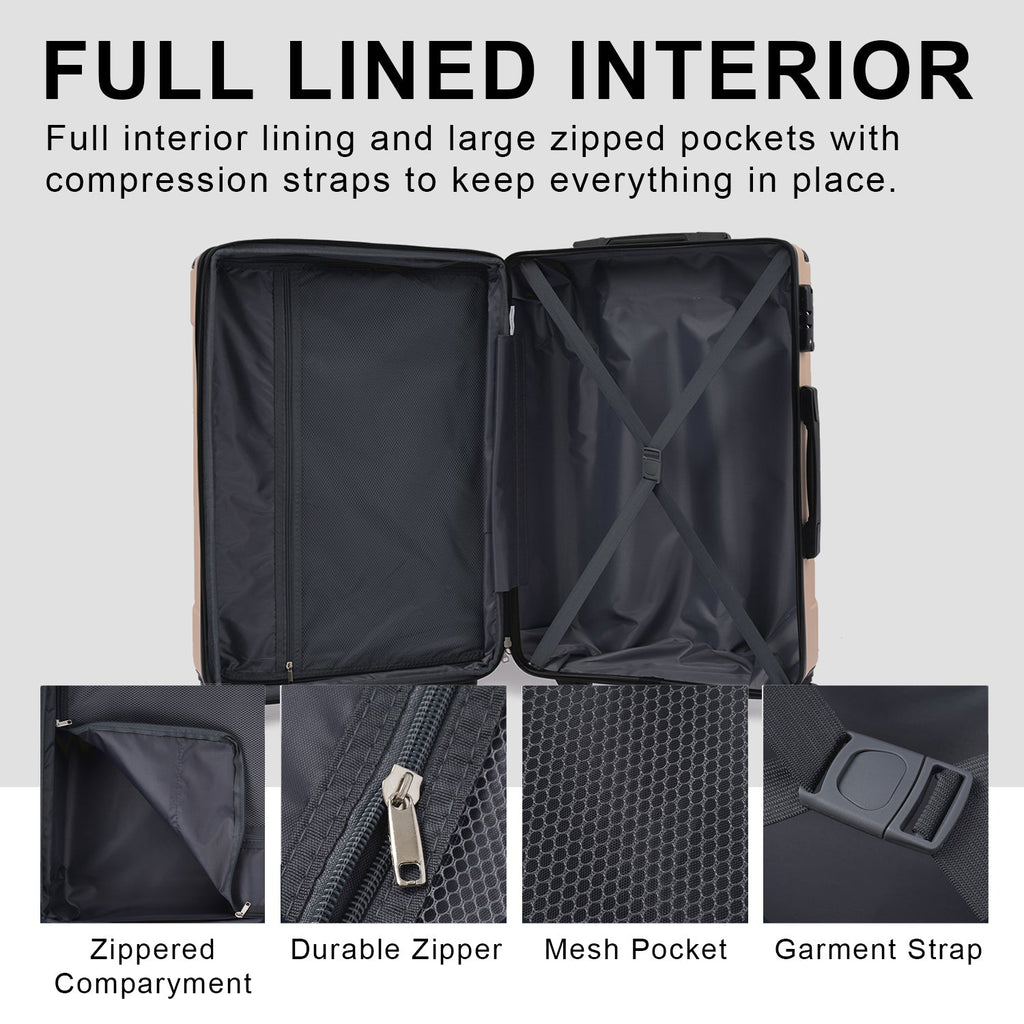 Hardshell Luggage - Expandable 24 Inch Checked Travel Luggage