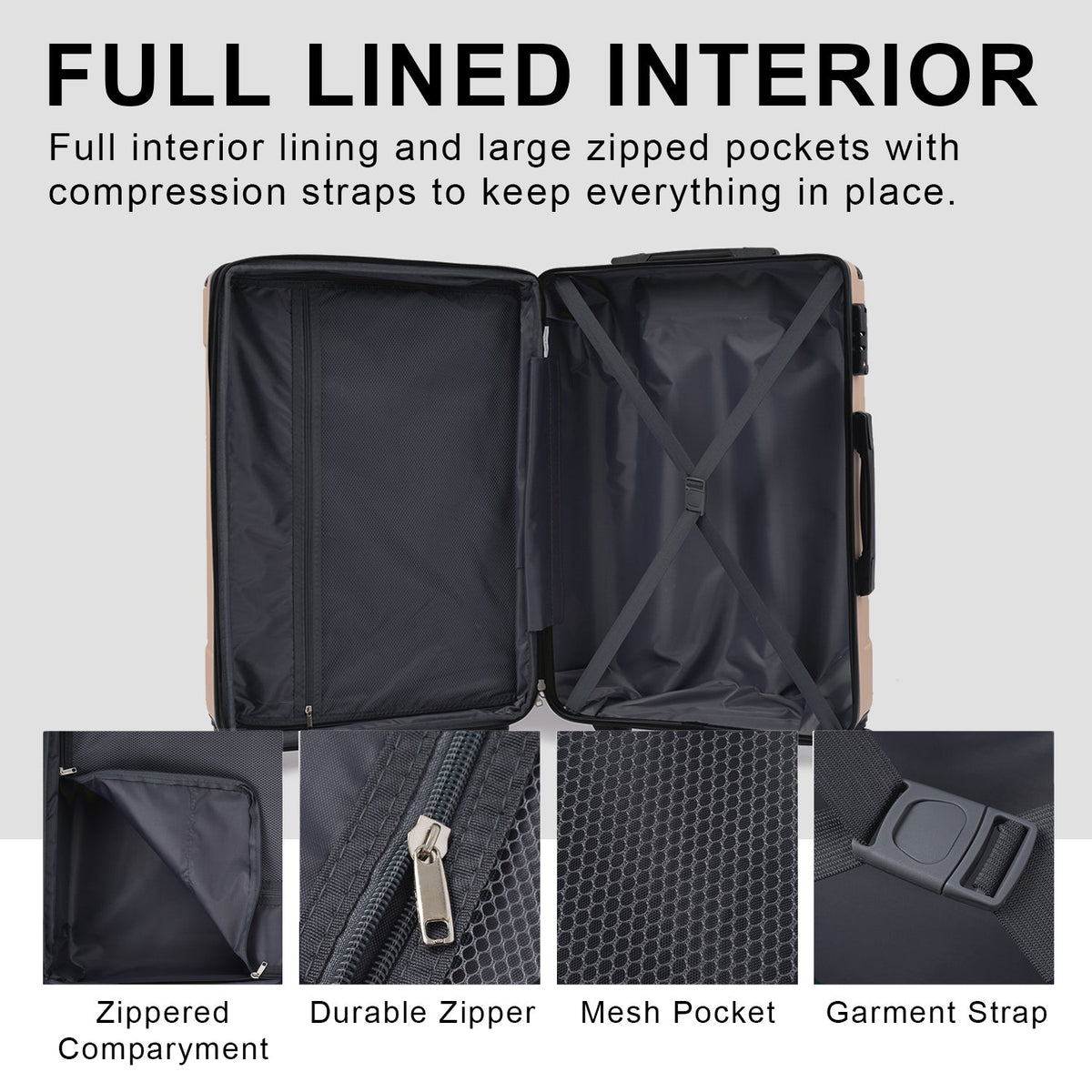 Hardshell Luggage - Expandable 24 Inch Checked Travel Luggage