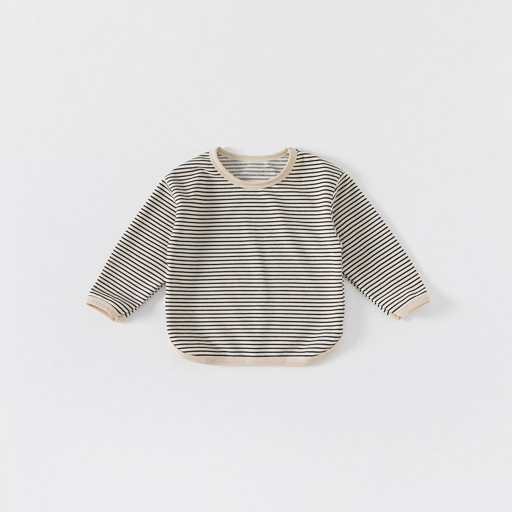 Autumn Casual Boys And Girls Striped Bottoming T-shirt Children's Tops