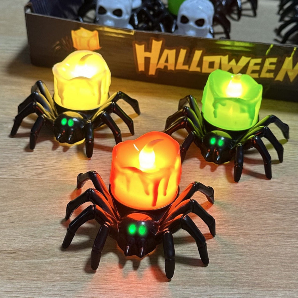 Halloween Decoration Spider Night Lights Party Supplies Decoration Props Bar, Haunted House, Horror Party Accessories
