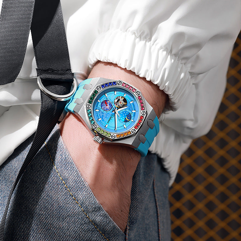 Waterproof Luminous Mechanical Watch For Men Starry Sky Series