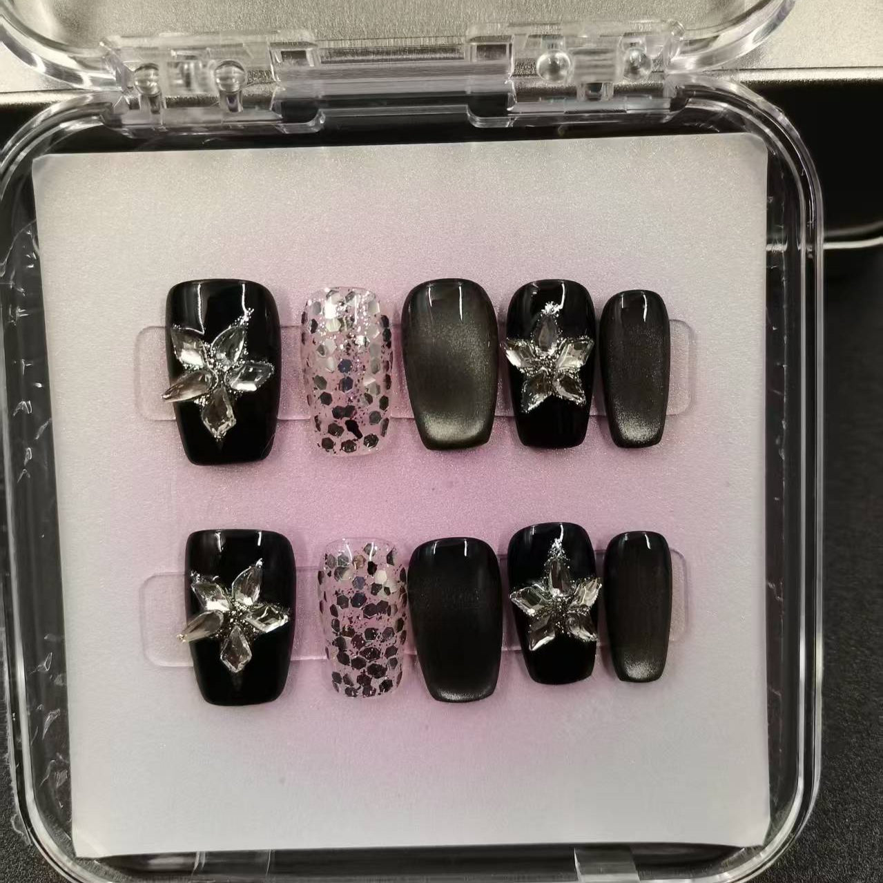 1042- Handmade press on nails fake nails removable
