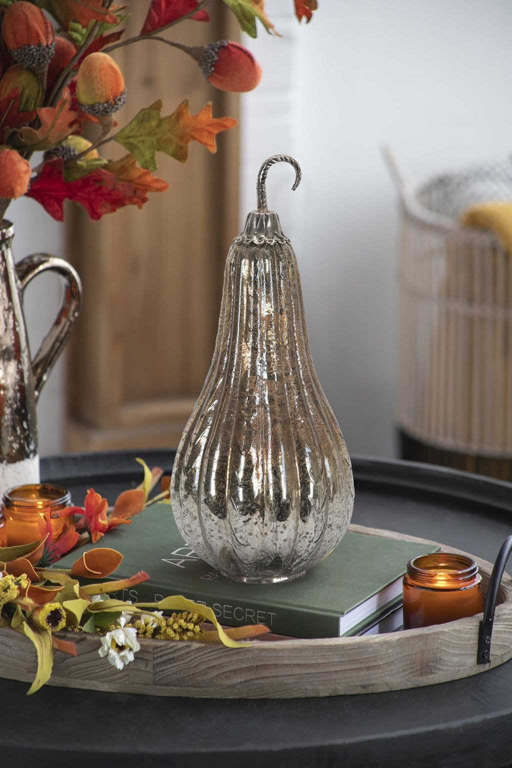 Foil Glass Lustre Mercury Gourd Ornament Decor