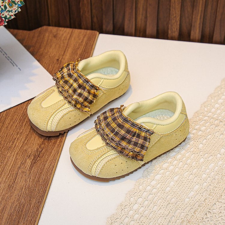 2026 Spring And Autumn New Arrival Girls' Sneakers, Soft Non-slip Breathable Casual Running Shoes, Stylish Versatile Kids' Retro Sport Shoes