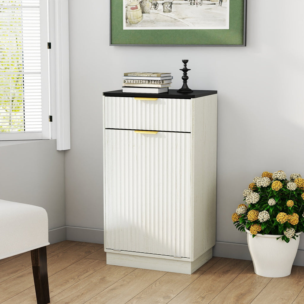 10-Gallon Woodgrain Tilt-Out Trash Can Cabinet